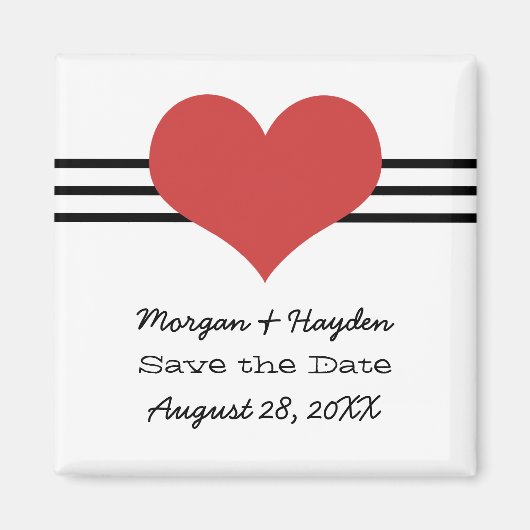 Mod hart Opslaan Datum magneet, Rood Magneet (Voorkant)