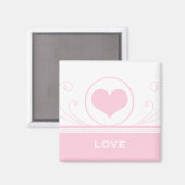 Mod-hartsdraden Magnet, Licht Roze Magneet (Voorkant / Achterkant)