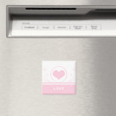 Mod-hartsdraden Magnet, Licht Roze Magneet (Insitu (Vaatwasser))