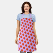 Mod Heart All-Over Print Apron, medium Schort (Gedragen)