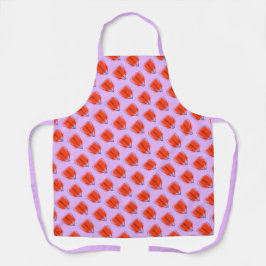 Mod Heart All-Over Print Apron, medium Schort