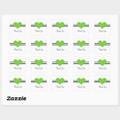 Mod Heart Dank jullie Stickers, Groen Vierkante Sticker (Vel)