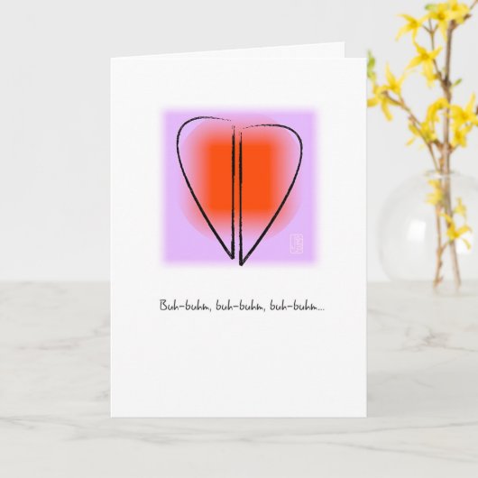 MOD Heart Love Beating Heart Valentijn Kaart (Gele Bloem)