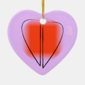 Mod Heart Love Heart-Shaped Keramisch Ornament (Voorkant)