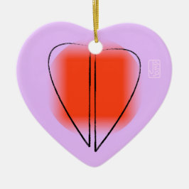 Mod Heart Love Heart-Shaped Keramisch Ornament