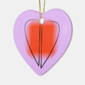 Mod Heart Love Heart-Shaped Keramisch Ornament (Links)