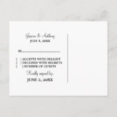 Mod Heart RSVP Briefkaart, rood Uitnodiging Briefkaart (Achterkant)