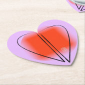 Mod-Heart-shaped Paper Onderzetter (Gekanteld)