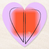 Mod-Heart-shaped Paper Onderzetter (Voorkant)