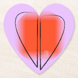 Mod-Heart-shaped Paper Onderzetter