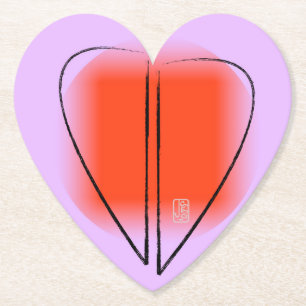 Mod-Heart-shaped Paper Onderzetter