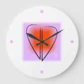 Mod Heart Wall Clock Grote Klok (Voorkant)