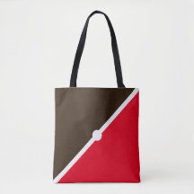 Mod Helder Rood Cocoa Bruin Diagonaal Kleurblok