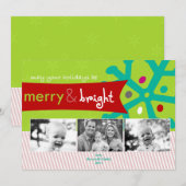 Mod Holiday-fotokaart Feestdagenkaart (Voorkant / Achterkant)
