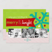 Mod Holiday-fotokaart Feestdagenkaart (Voorkant / Achterkant)