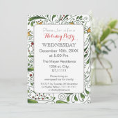 Mod Holiday Pattern, Uitnodiging feestdag (Staand voorkant)