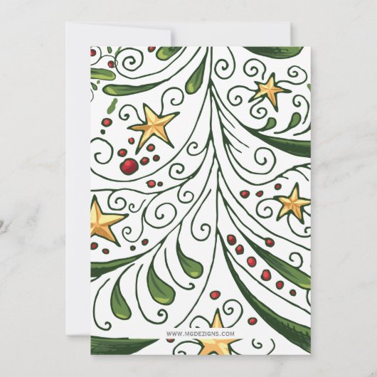 Mod Holiday Pattern, Uitnodiging feestdag (Achterkant)