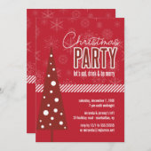 Mod Holiday Tree - Uitnodiging voor kerstfeest (Voorkant / Achterkant)
