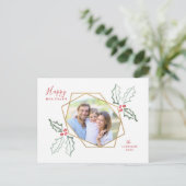 Mod Holly Gold Geo Foto Lijst | Vakantiegeld Kaart (Staand voorkant)