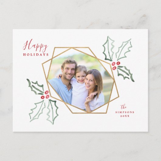 Mod Holly Gold Geo Foto Lijst | Vakantiegeld Kaart (Voorkant)