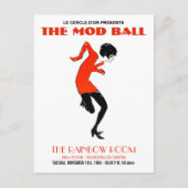 Mod jaren '60: Dance Party  Invitation Briefkaart (Voorkant)