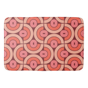 Mod jaren 70 Retro Stijl Geometrisch Ontwerp Badmat