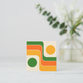 Mod jaren 70 Retro Stijl Geometrisch Ontwerp Informatiekaartje (Staand voorkant)