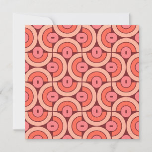 Mod jaren 70 Retro Stijl Geometrisch Ontwerp Kaart