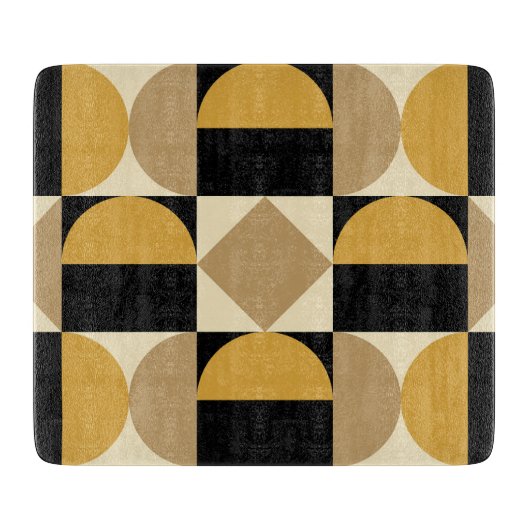 Mod jaren 70 Retro Stijl Geometrisch Ontwerp Snijplank (Voorkant)
