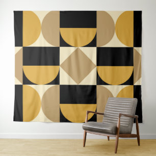 Mod jaren 70 Retro Stijl Geometrisch Ontwerp Wandkleed
