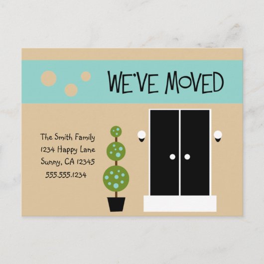 Mod - Just Moved-aankondiging Aankondigingskaart (Voorkant)