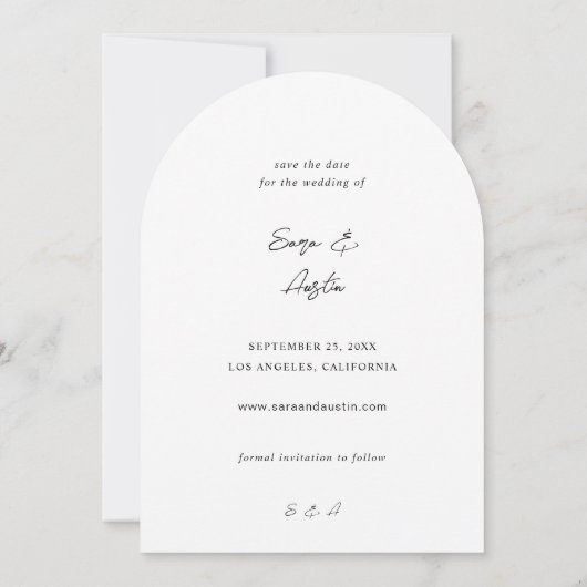 MOD Kalligrafie Foto Verticaal Sla de datumboog op Kaart (Achterkant)