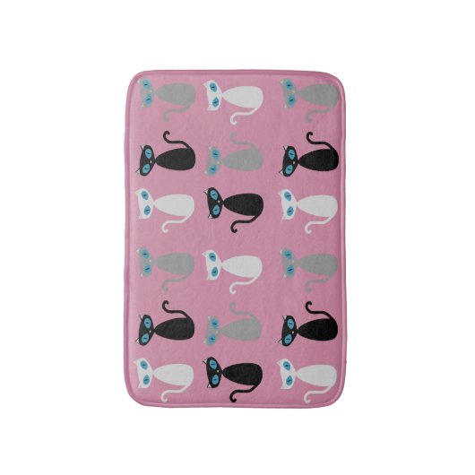 Mod Katten Aangepaste kleur Wismat Badmat (Voorkant Verticaal)