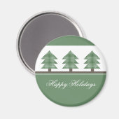 Mod Kerstbomen Holiday Magnet (Voorkant / Achterkant)