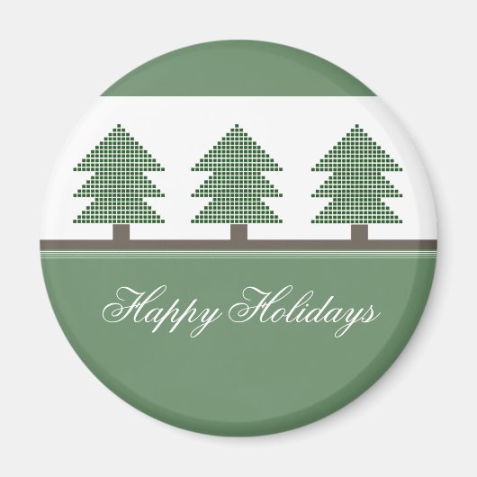 Mod Kerstbomen Holiday Magnet (Voorkant)