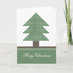 Mod kerstbomen Verticaal Wenskaart Feestdagen Kaart
