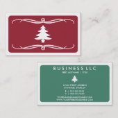 mod kerstboom (aanpasbare kleuren) visitekaartje (Voorkant / Achterkant)