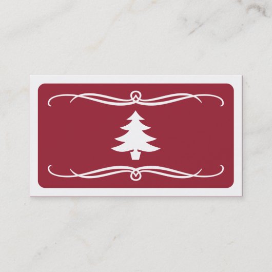 mod kerstboom (aanpasbare kleuren) visitekaartje (Voorkant)