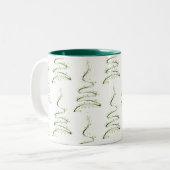 *MOD KERSTBOOM* KERSTMIS TWEEKLEURIGE KOFFIEMOK (Voorkant links)