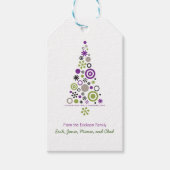 Mod kerstboom voor vakantie (gepersonaliseerd) cadeaulabel (Voorkant)