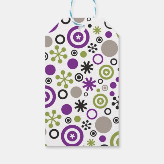 Mod kerstboom voor vakantie (gepersonaliseerd) cadeaulabel (Achterkant)