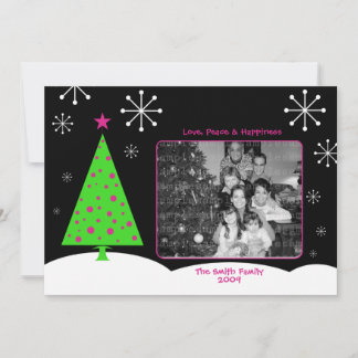 Mod kerstfotokaart feestdagenkaart