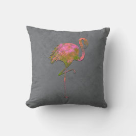 Mod Kleurrijk Zomer Flamingo Chic Modern Grijs Kussen