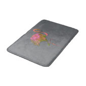 Mod Kleurrijke Zomer Flamingo Chic Moderne Grijs Badmat (Gekanteld)