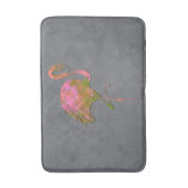 Mod Kleurrijke Zomer Flamingo Chic Moderne Grijs Badmat (Voorkant Verticaal)