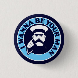 MOD-knoppenbadge. De stenen "Ik wil jouw Man zijn" Ronde Button 3,2 Cm