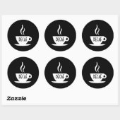 mod koffie decaf ronde sticker (Vel)