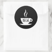 mod koffie decaf ronde sticker (Tas)