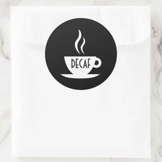 mod koffie decaf ronde sticker (Tas)