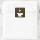 mod koffie : decaf vierkante sticker (Tas)
